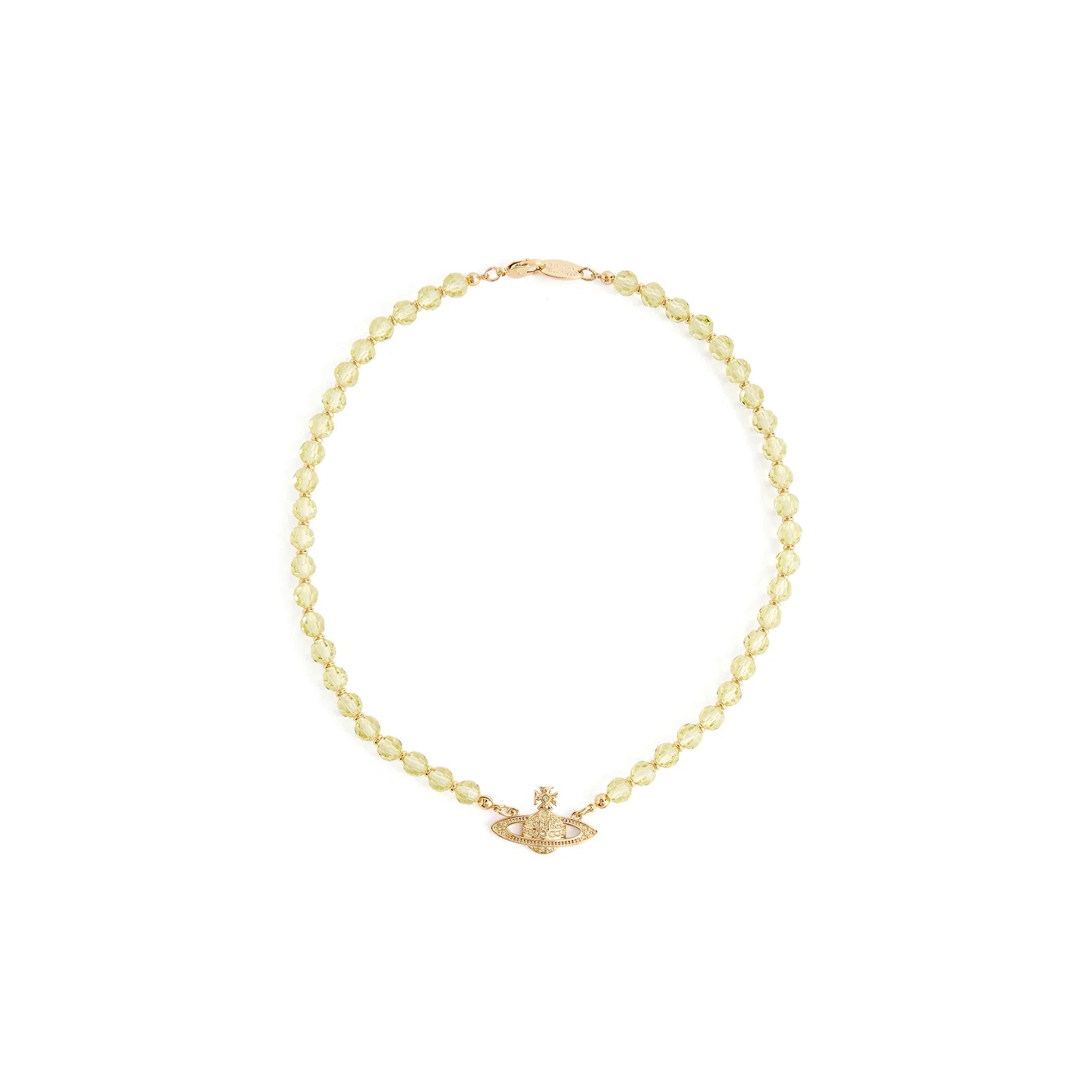 VIVIENNE WESTWOOD MESSALINE GOLD-TONE BRASS AND CRYSTAL-EMBELLISHED CHOKER NECKLACE 